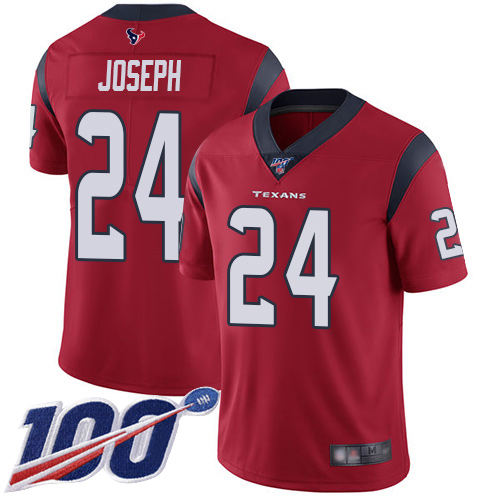 Houston Texans Limited Red Men Johnathan Joseph Alternate Jersey NFL Football 24 100th Season Vapor Untouchable